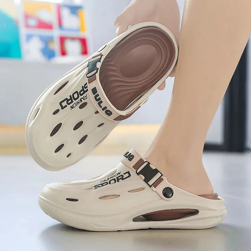 A Pair of Men's New Clogs, Summer New Wear-Resistant, GlowCart