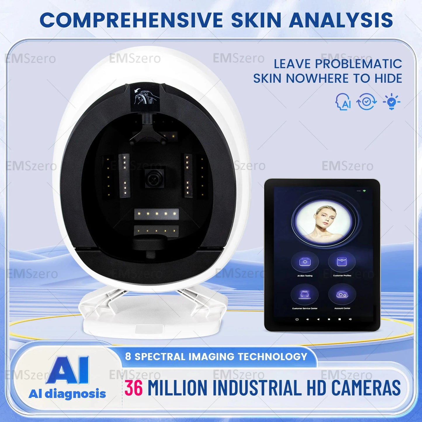 Facial Aesthetics Face Scanner 3D Face Scanner Skin Analysis GlowCart