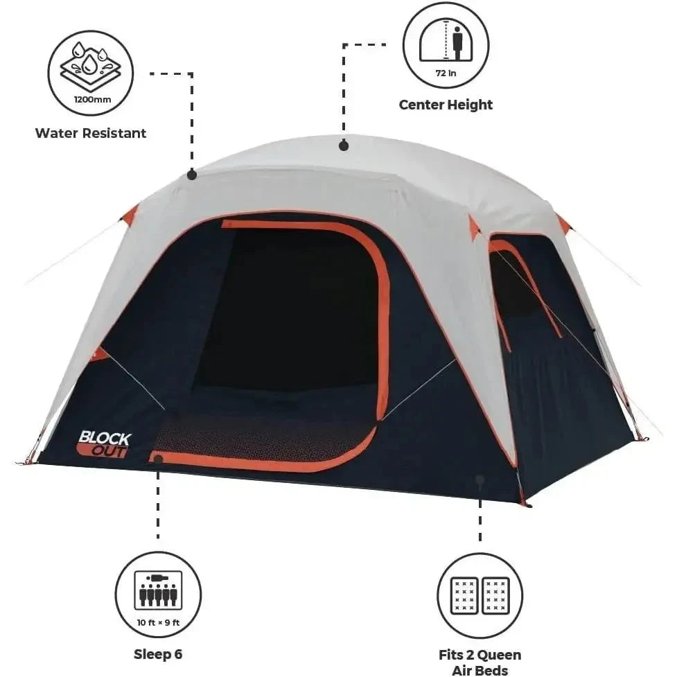 W-Blackout 6 Person & 9 Person Dome Tent | Best Car  Outdoor GlowCart