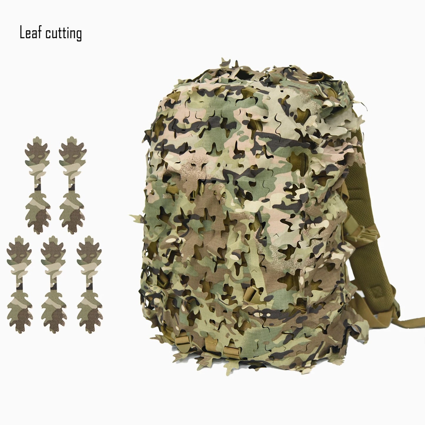 80L tactical backpack biomimetic leaf shaped camouflage