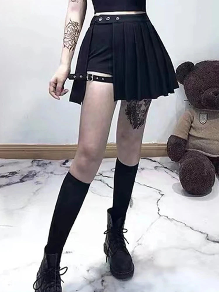 AltGoth Punk Mall Goth Shorts Skirt Women Y2k E-girl GlowCart
