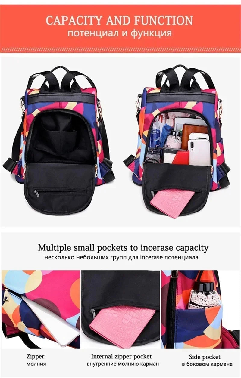 Fashion Backpack Women Oxford Cloth Shoulder Bag 2024 School GlowCart