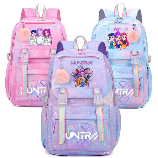 KPop Demon Hunters Backpack High-capacity Kids Knapsacks Movie Music Girl School Schoolbags Cartoon Anime Student Rucksack GlowCart