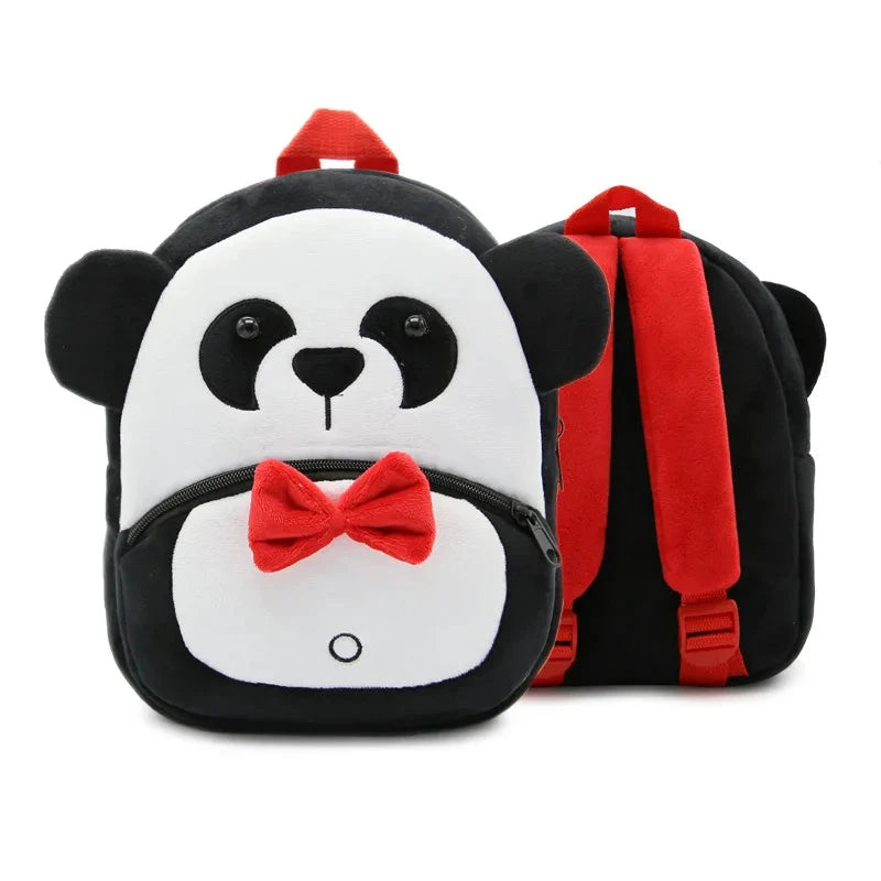 Cartoon Cute Plush Children's Backpack Animal Theme Large Capacity Backpack Boys Girls School Casual School Bag Birthday Gift GlowCart