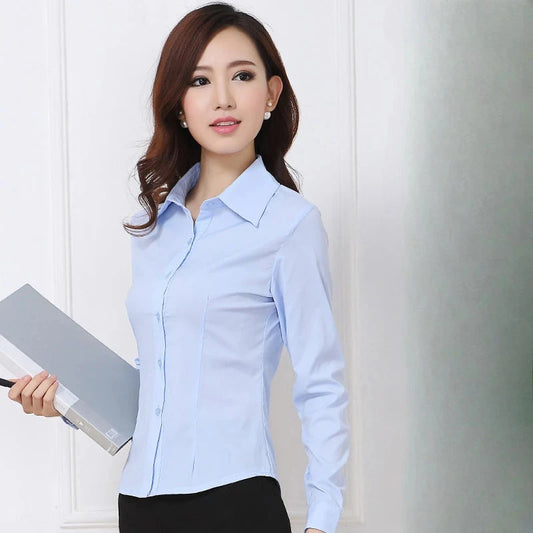 Korean Fashion Women's Shirt 2025 Spring Autumn Slimming GlowCart