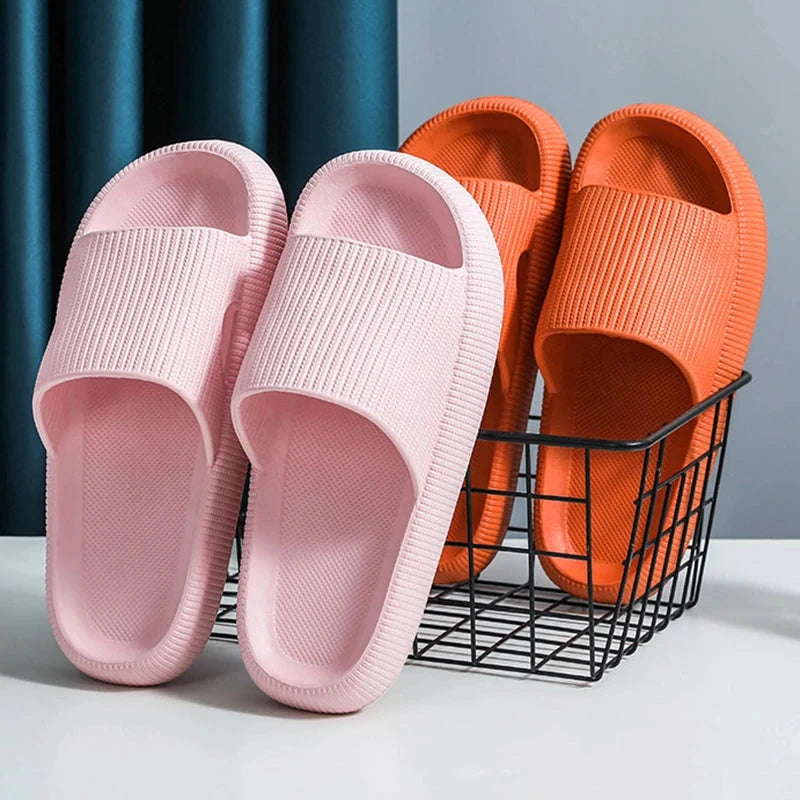 Women Thick Platform Cloud Slippers Indoor Home Eva Soft GlowCart