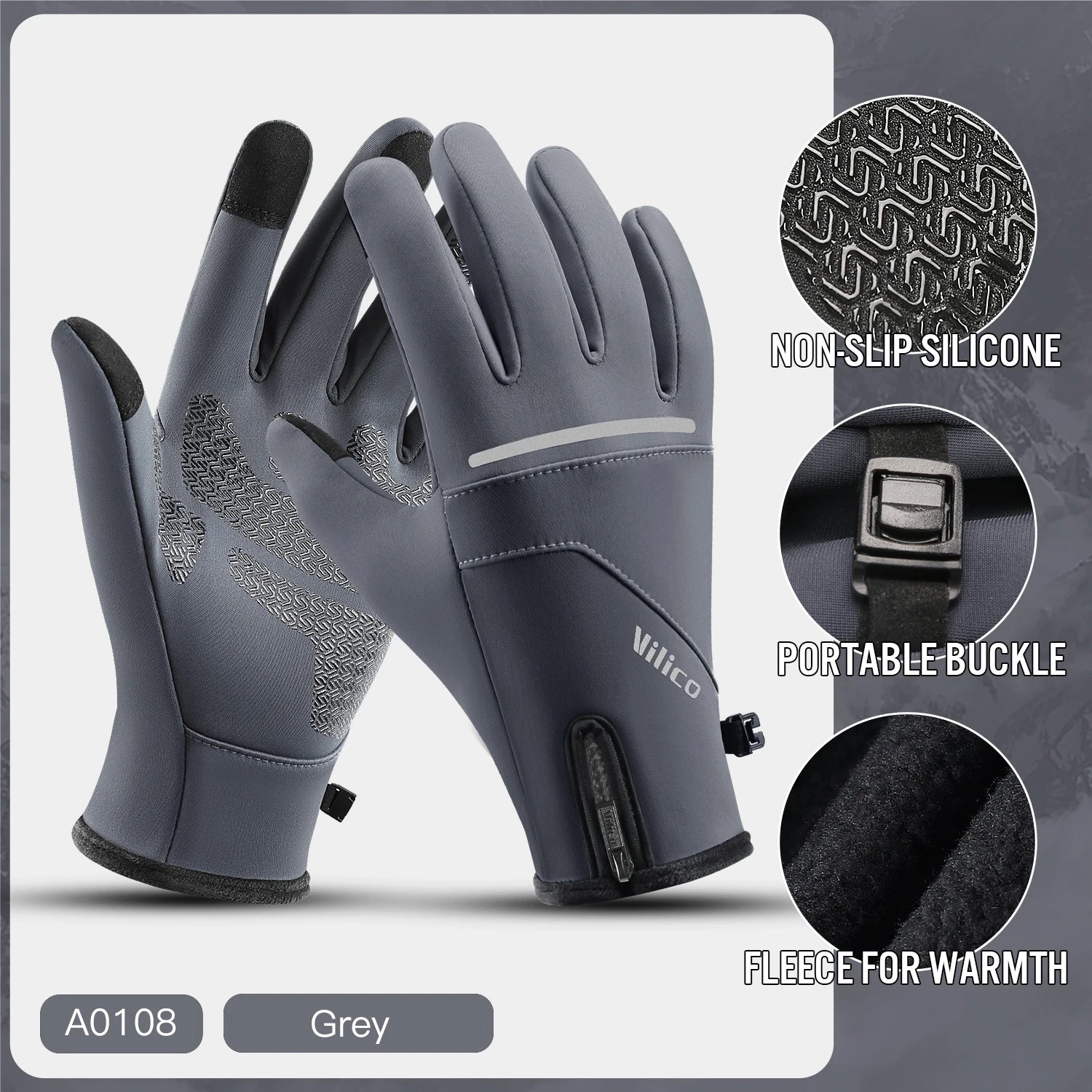 Winter Gloves Men Cycling Bike Women Thermal Fleece Cold Wind Waterproof Touch Screen Bicycle Warm Outdoor Running Skiing Mitten GlowCart