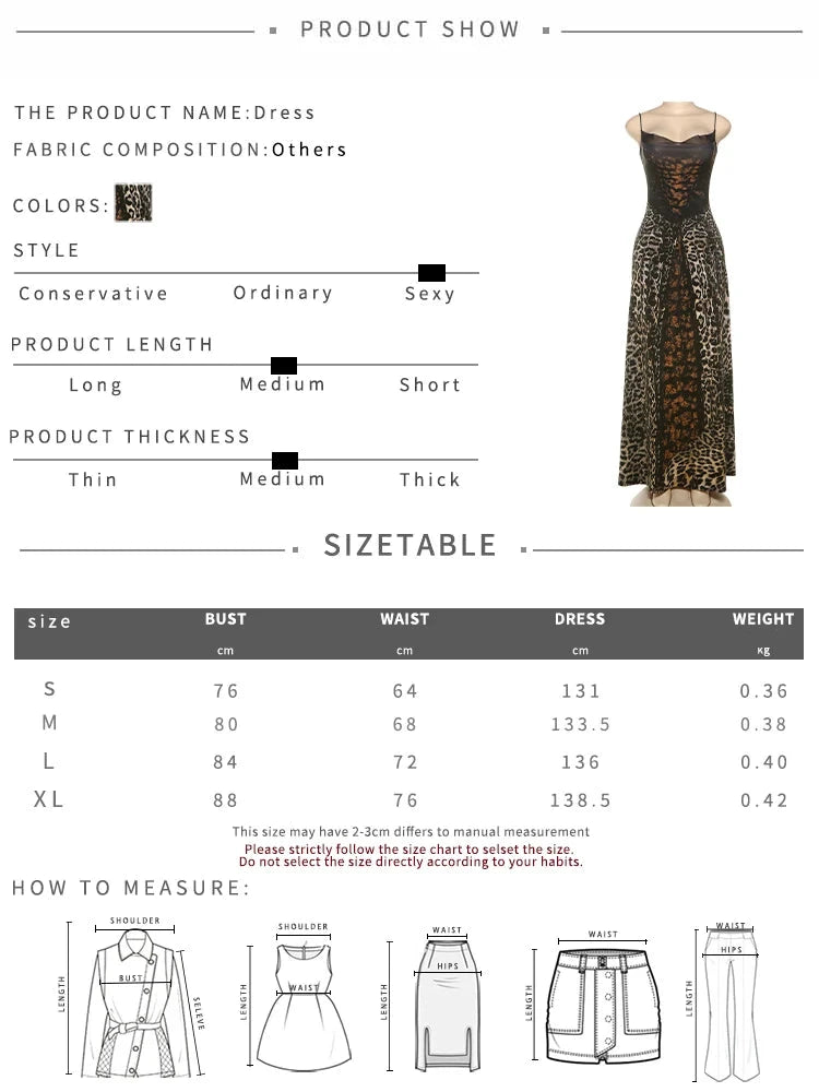 kliou Suspendency Maxi Dress Women Leopard Panelled Draped GlowCart