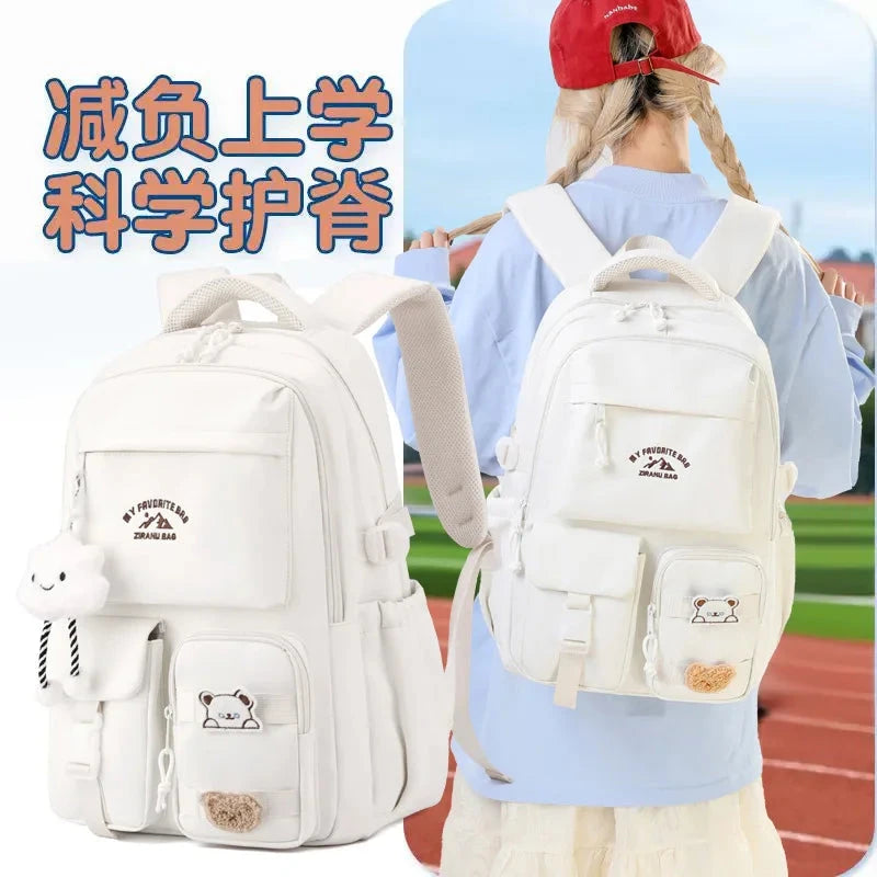 Korean Style Daily Backpack For Women Packsack Waterproof GlowCart
