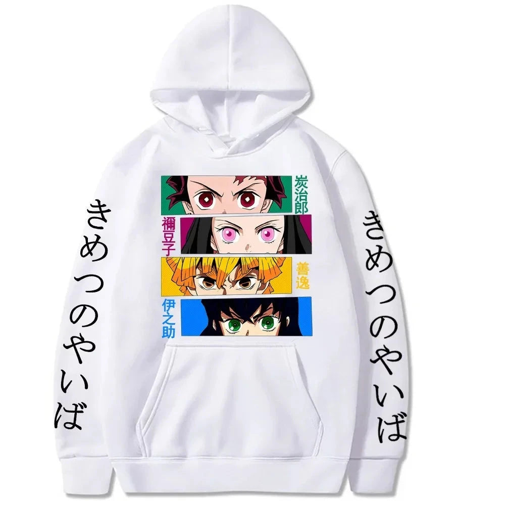 Harajuku Demon Slayer Plus Size Hoodie Kamado Nezuko Graphic GlowCart