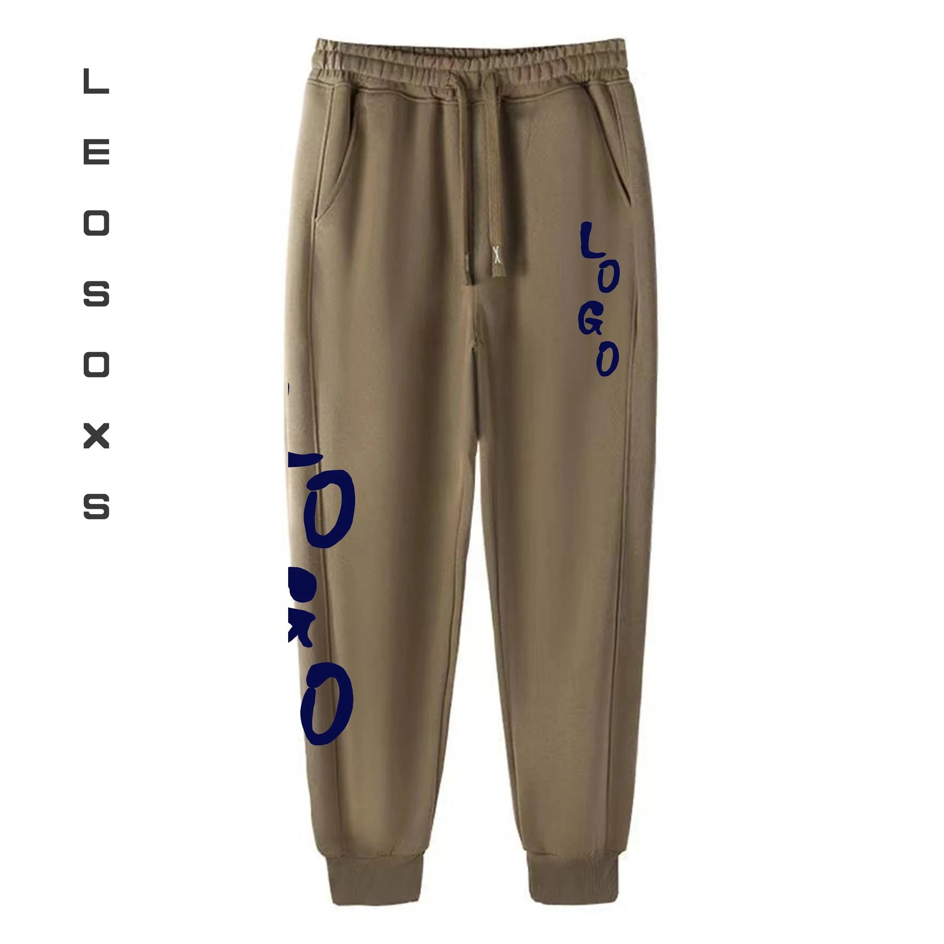 DIY Customize Your Logo Men's Casual Pants Autumn Winter GlowCart