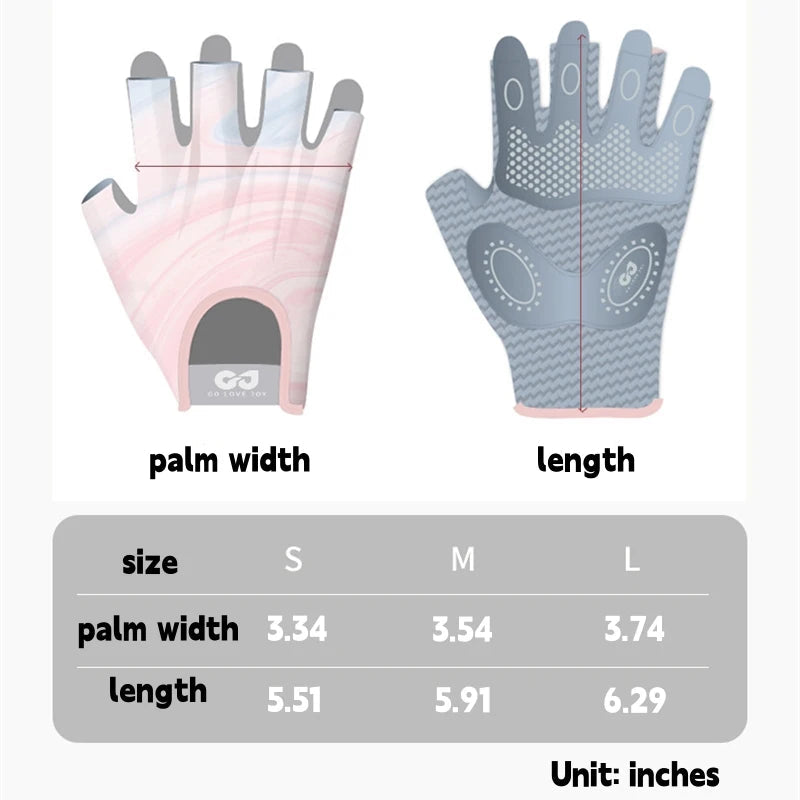 RNABAU Bike Gloves Women Half Finger Summer Breathable Anti-slip Shockproof MTB Road Bicycle Gloves Cycling Fitness Gym Gloves GlowCart