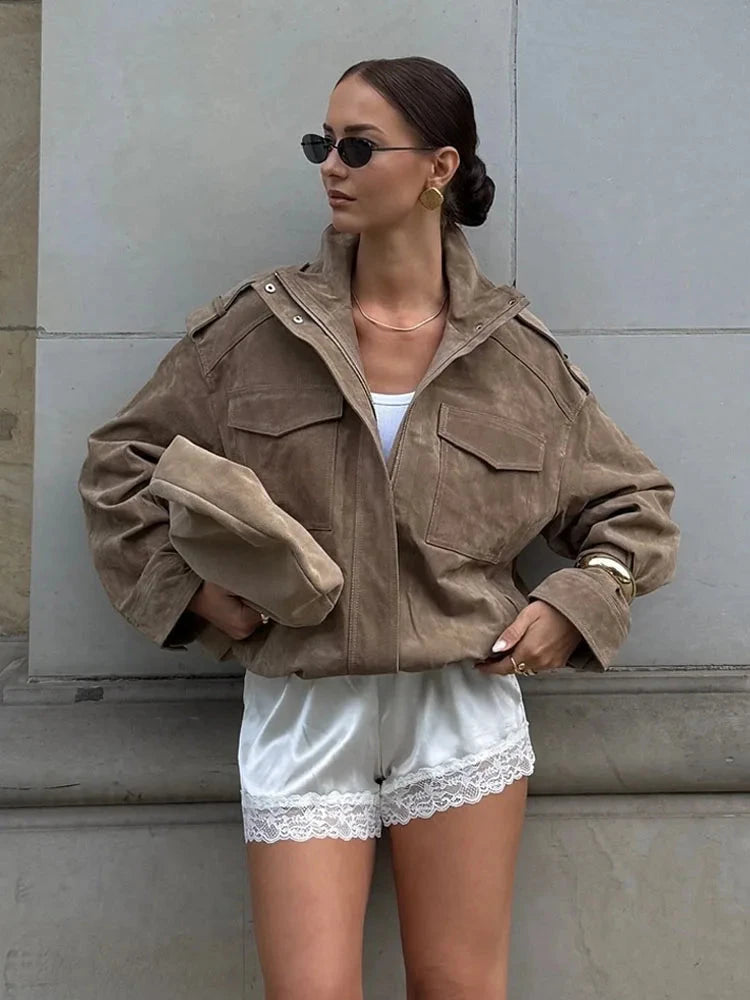 HH Women's New Fashion Long Sleeves Jackets Solid Turtleneck GlowCart