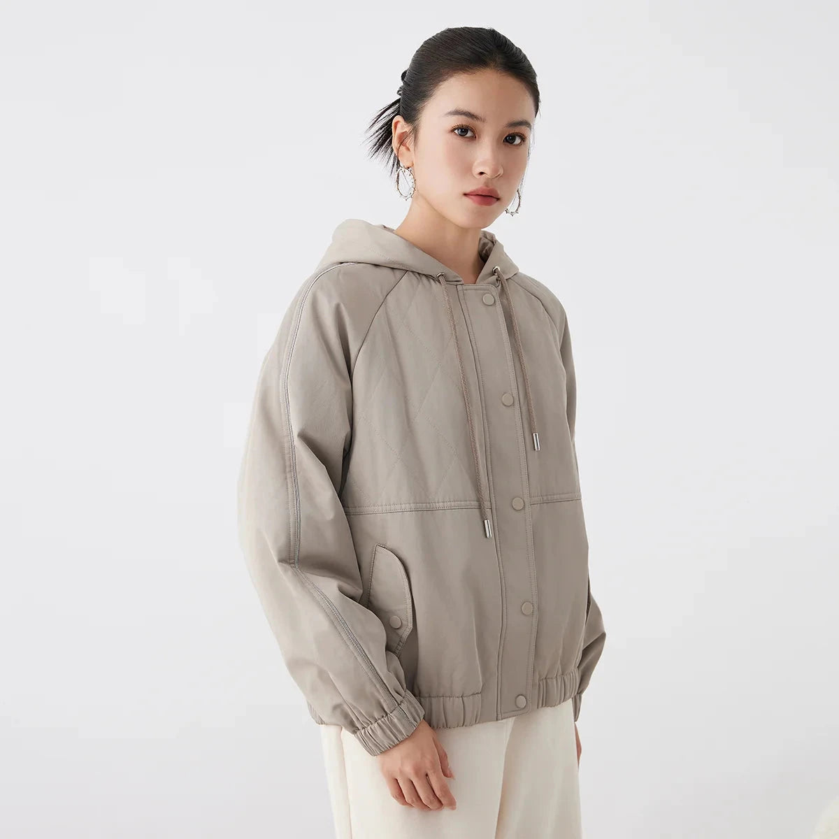 K2647L High quality luxury brand women's clothing hooded GlowCart
