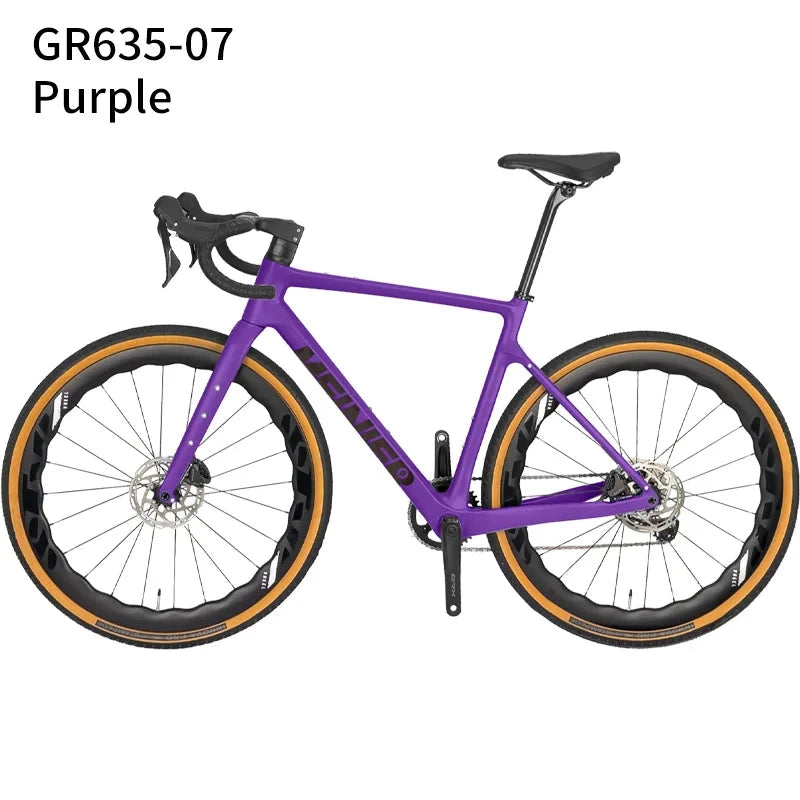 Carbon Gravel Bike Bicicletas Hydraulic Disc Brake Road Bike Bicycle Gravel 11S GRX Groupset GlowCart