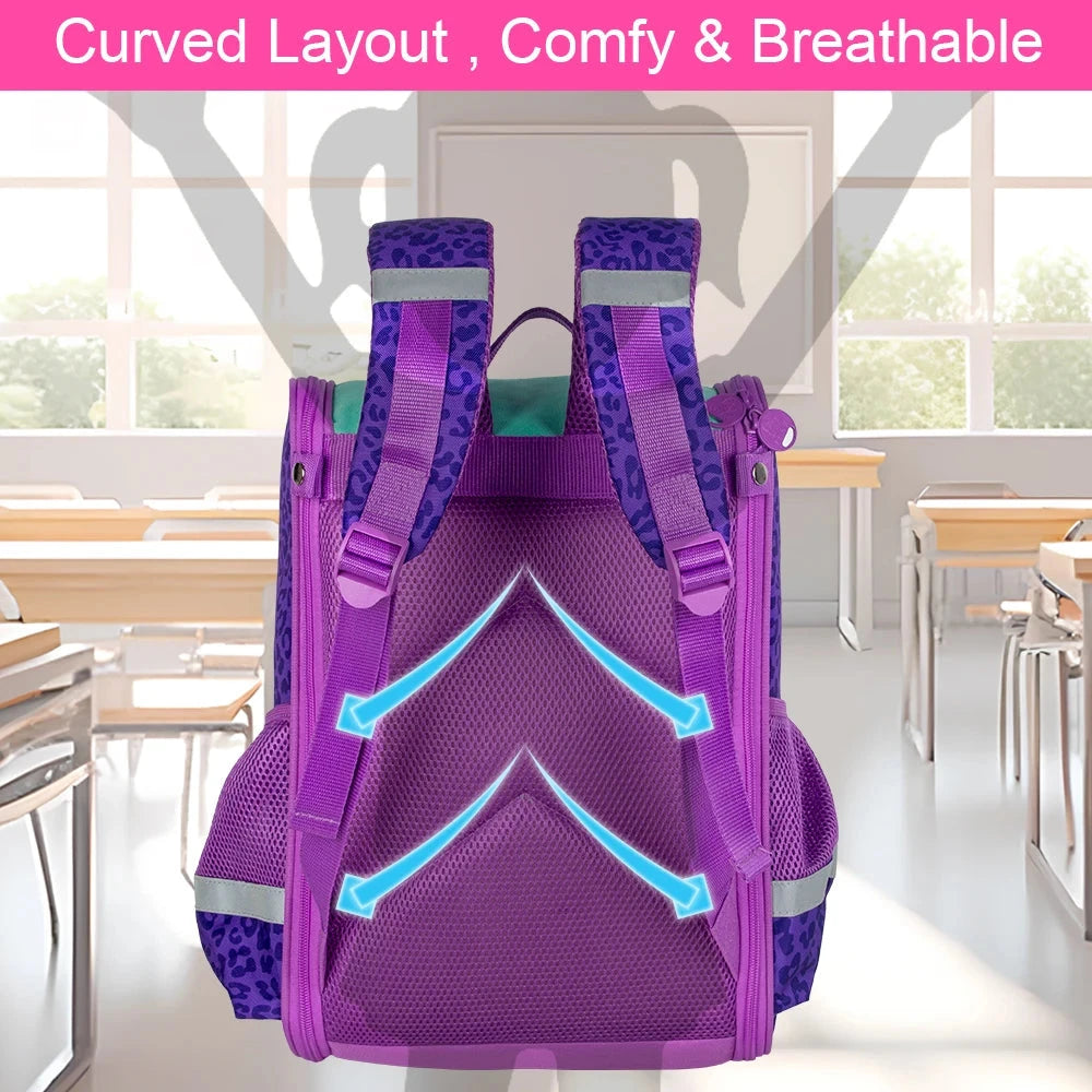 3PCS Backpack for Girls and Boys, 15" Unicorn Dinosaur Bookbag with Lunch Box, Kids Preschool School bag GlowCart