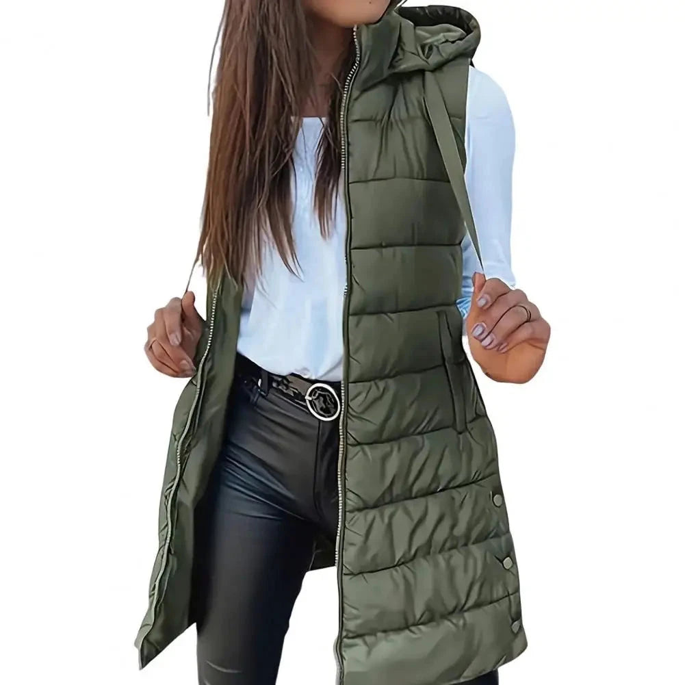 2025 Women  Down Vest Women's Puffer Vest Casual Zip Up GlowCart