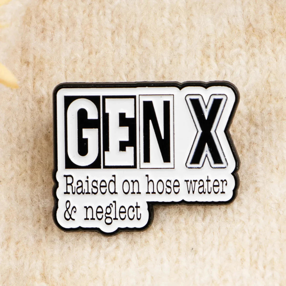 Gen X Humor Enamel Pin Quote Brooch Pines Lapel Pins Badge GlowCart
