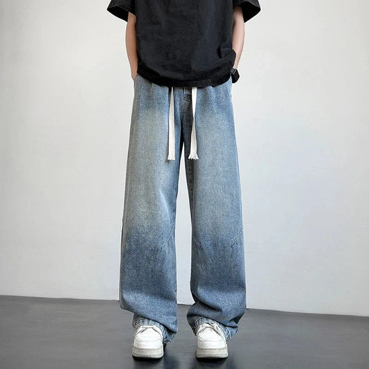 New 2025 men's HIHOP style casual long jeans classic GlowCart