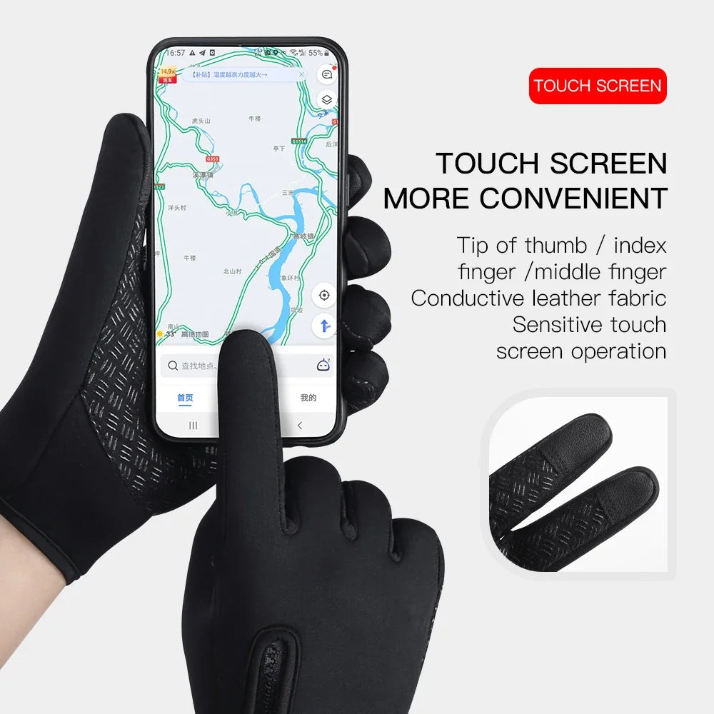 Thermal Winter Gloves For Men Women Touchscreen Warm Outdoor Cycling Driving Motorcycle Gloves Windproof Non-Slip Womens Gloves GlowCart