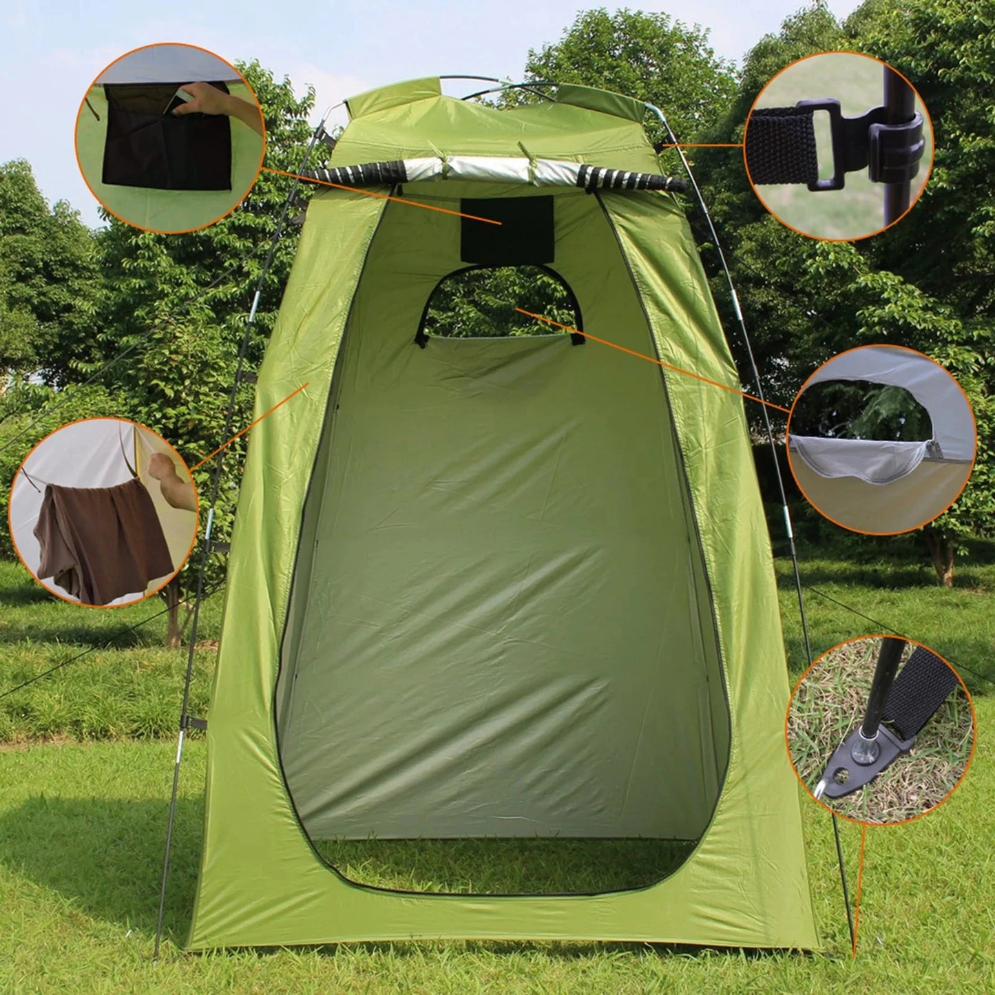 Portable Camping Shower Tent Camping Tent For Shower 6FT GlowCart