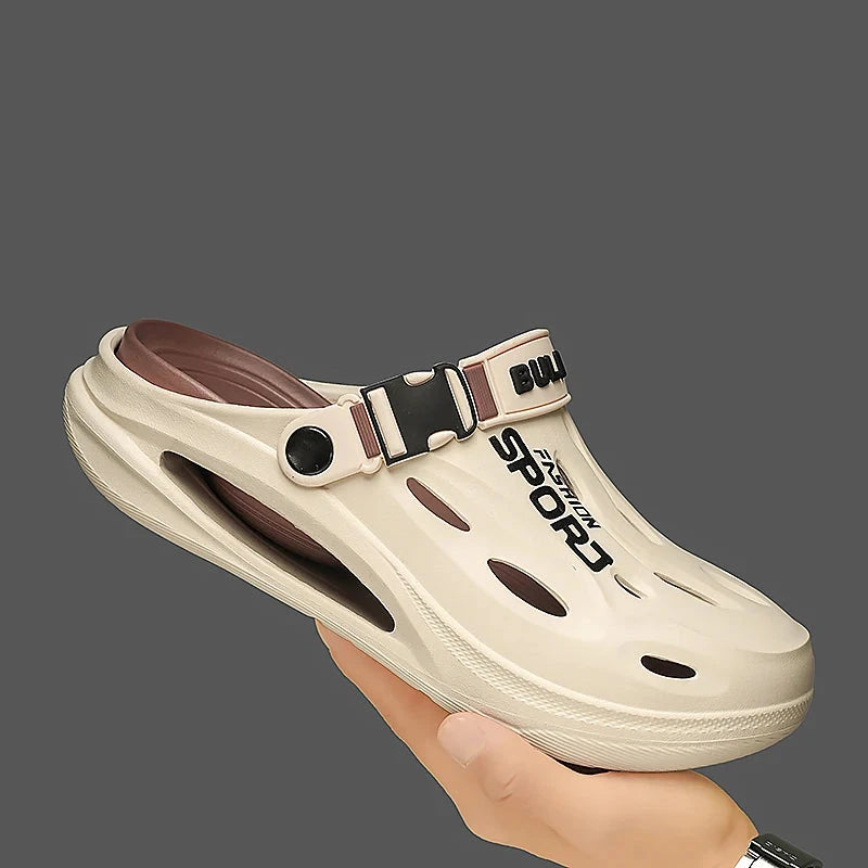 A Pair of Men's New Clogs, Summer New Wear-Resistant, GlowCart