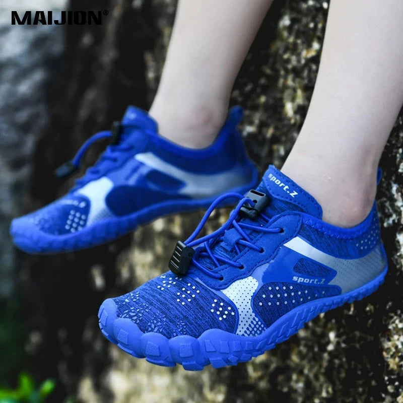 Children Quick Dry Wading Sneakers Boys Girls Light Breathable Beach Aqua Shoes Kid's Elastic Non-slip Water Sports Shoes GlowCart