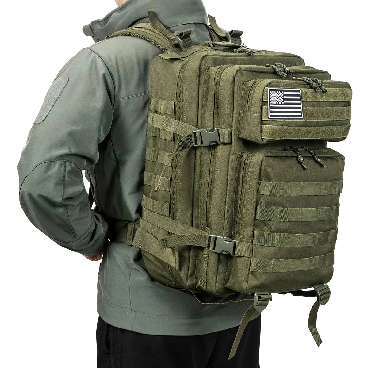 45L Tactical Backpack Large Capacity Outdoor Rucksack 3 Day GlowCart