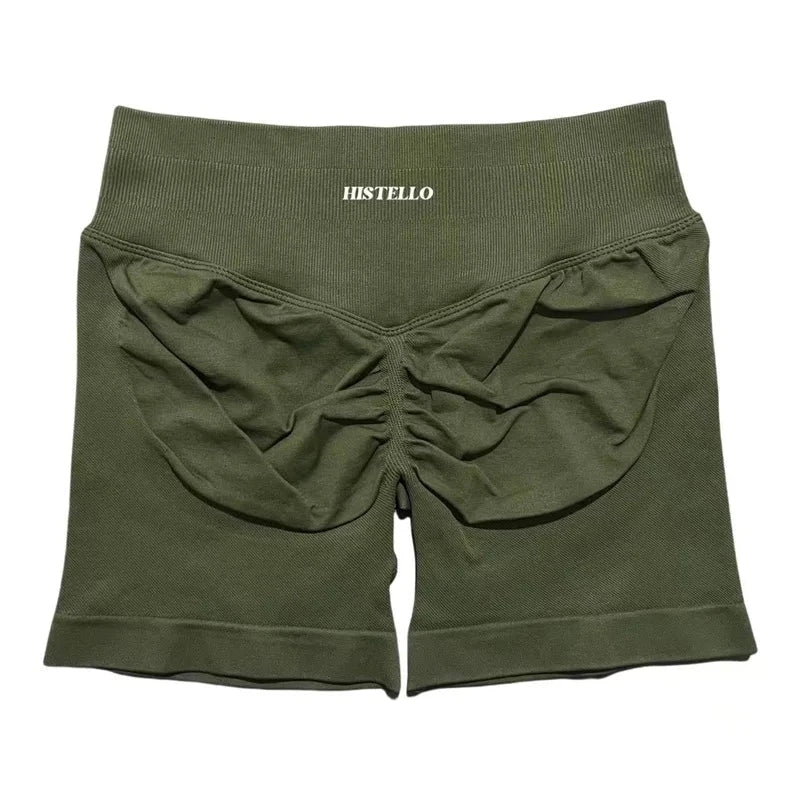 HISTELLO Impact Shorts Df Substitute High Waist Women Yoga Workout Short Seamless Leggings Stretch Fitness Running Gym Shorts GlowCart
