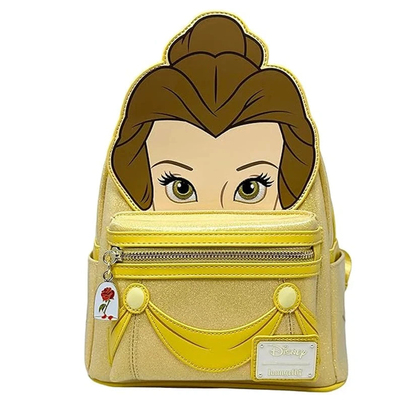 Beauty and The Beast Princess Scene Cogsworth Lumiere Chip Cosplay Mini Backpack GlowCart