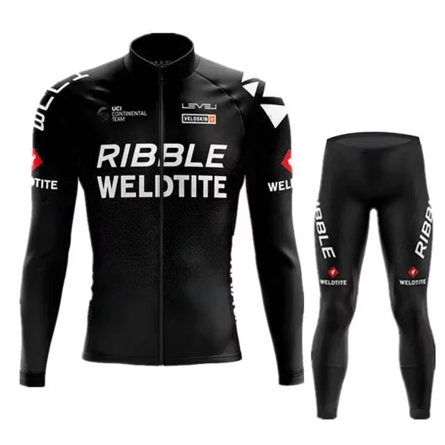 White  Cycling Jersey Set Ribble Weldtite Cycling Clothing Autumn Men Road Bike Shirt Bicycle Tights Mtb Maillot Culotte GlowCart
