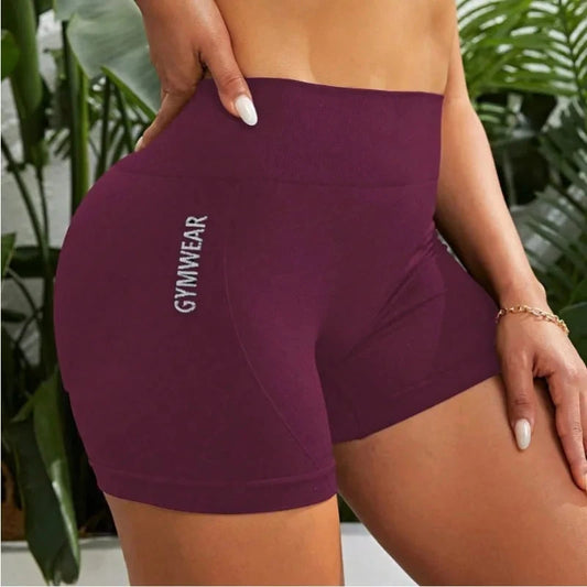 Summer Sexy Yoga Shorts for Women Gym Workout Running Pilates Training Shorts High Waist Stretchy Fitness Activewear Quick Dry GlowCart
