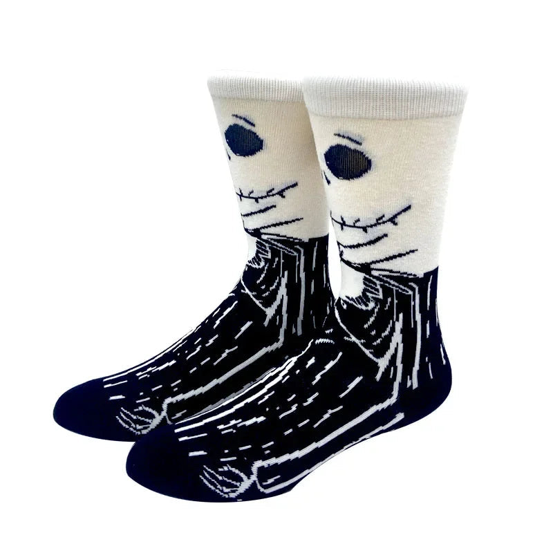 New Anime Funny Socks Long Men's Socks Cosplay Hip Hop Novelty HALLOWEE Crazy Soken Skateboard Socks horrible Women's Socks GlowCart
