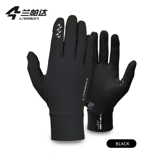 LAMEDA Fleece Cycling Gloves 5-15℃ Touchscreen Riding Thermal Winter Road Mountain Bike Full Finger Gloves Cycling Accessories GlowCart