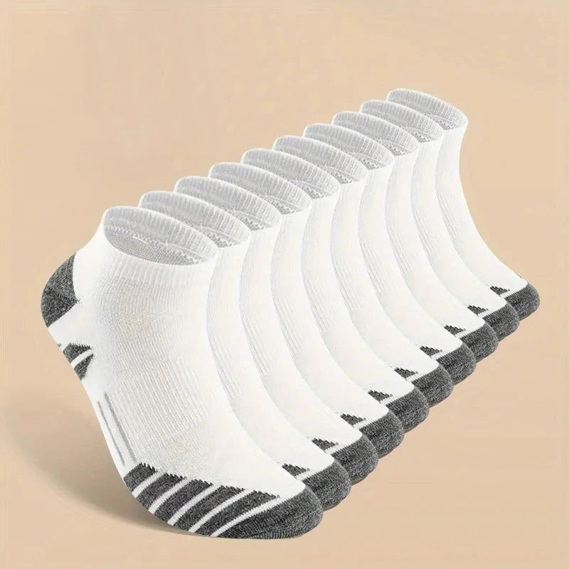 10/20 Pairs Men Women Sports Boat Socks Sweat Absorbing Breathable Suitable All Seasons Running Fitness Low Cut Casual Socks GlowCart