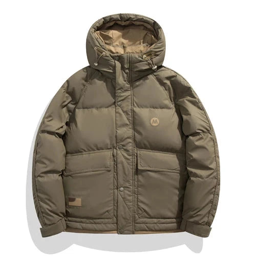 Men Hooded Down Jacket Hip Hop Padding Puffer Outwear Coat GlowCart