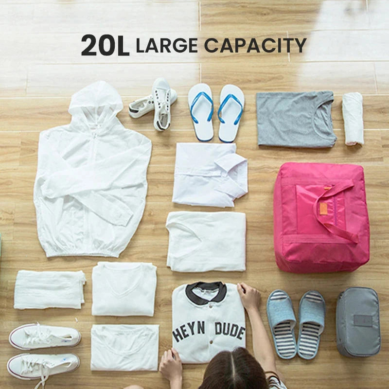 Lightweight Foldable Travel Duffel Bag: Unisex Tote Carry-On GlowCart