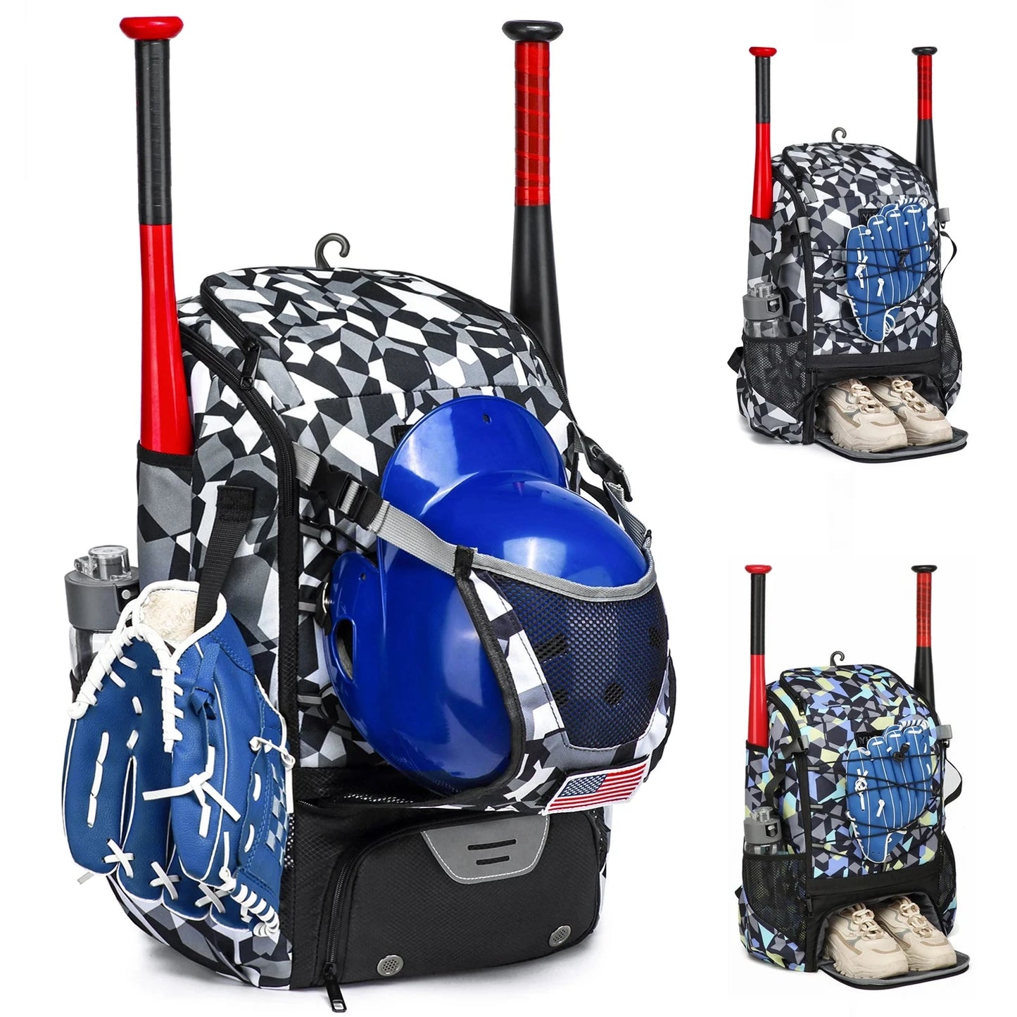 Baseball Equipment Bag Baseball Backpack with Shoe GlowCart