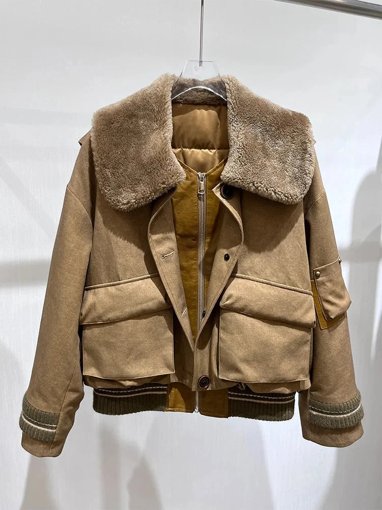 2025 New Women Winter Warm Goose Down Jackets Real Natural GlowCart