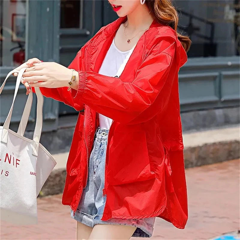 Women‘s Sun Protection Jacket 2024 New Summer Fashion Female GlowCart
