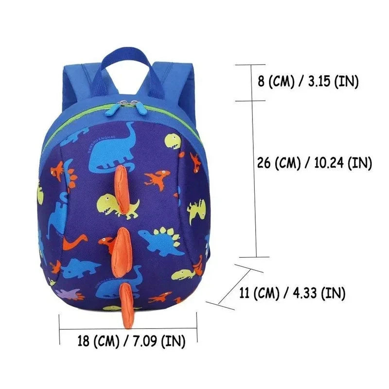 Infant Baby Dinosaur Safety Harness Backpack Toddler Kids Canvas Leash Anti-lost Kindergarten Bag Children Animal Schoolbags GlowCart