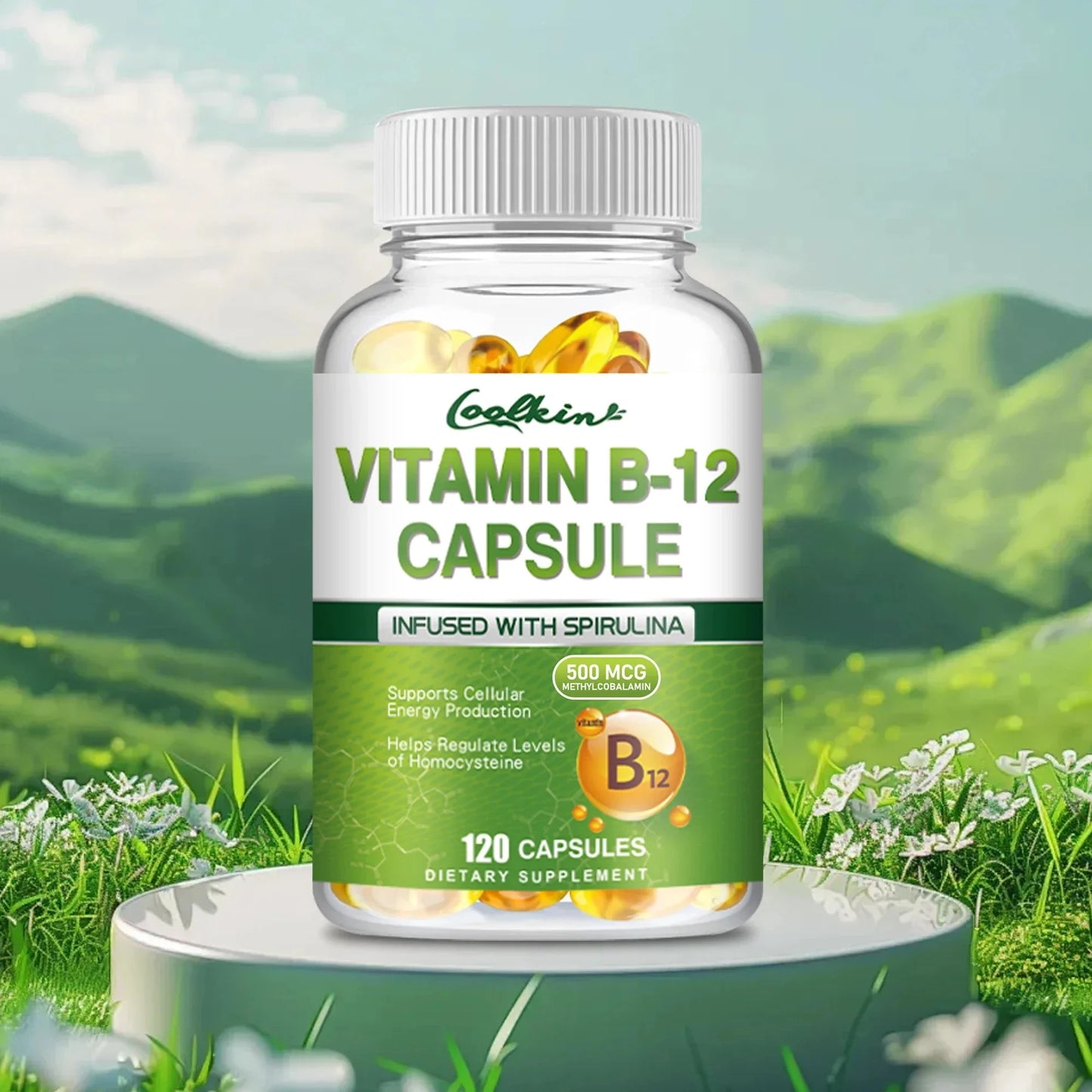 Vitamin B12 - Supports Energy Metabolism and Nervous System, GlowCart