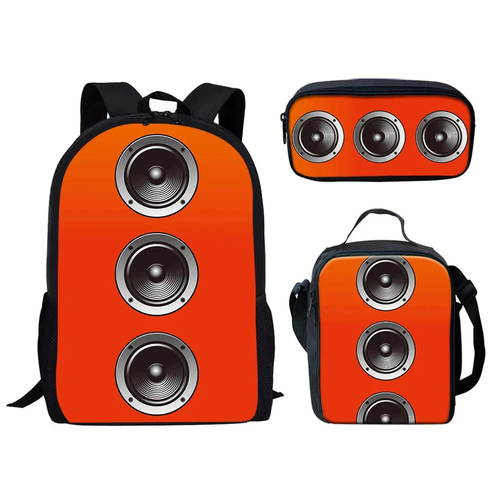 Popular Youthful Audio Speaker Pattern 3D Print 3pcs/Set GlowCart