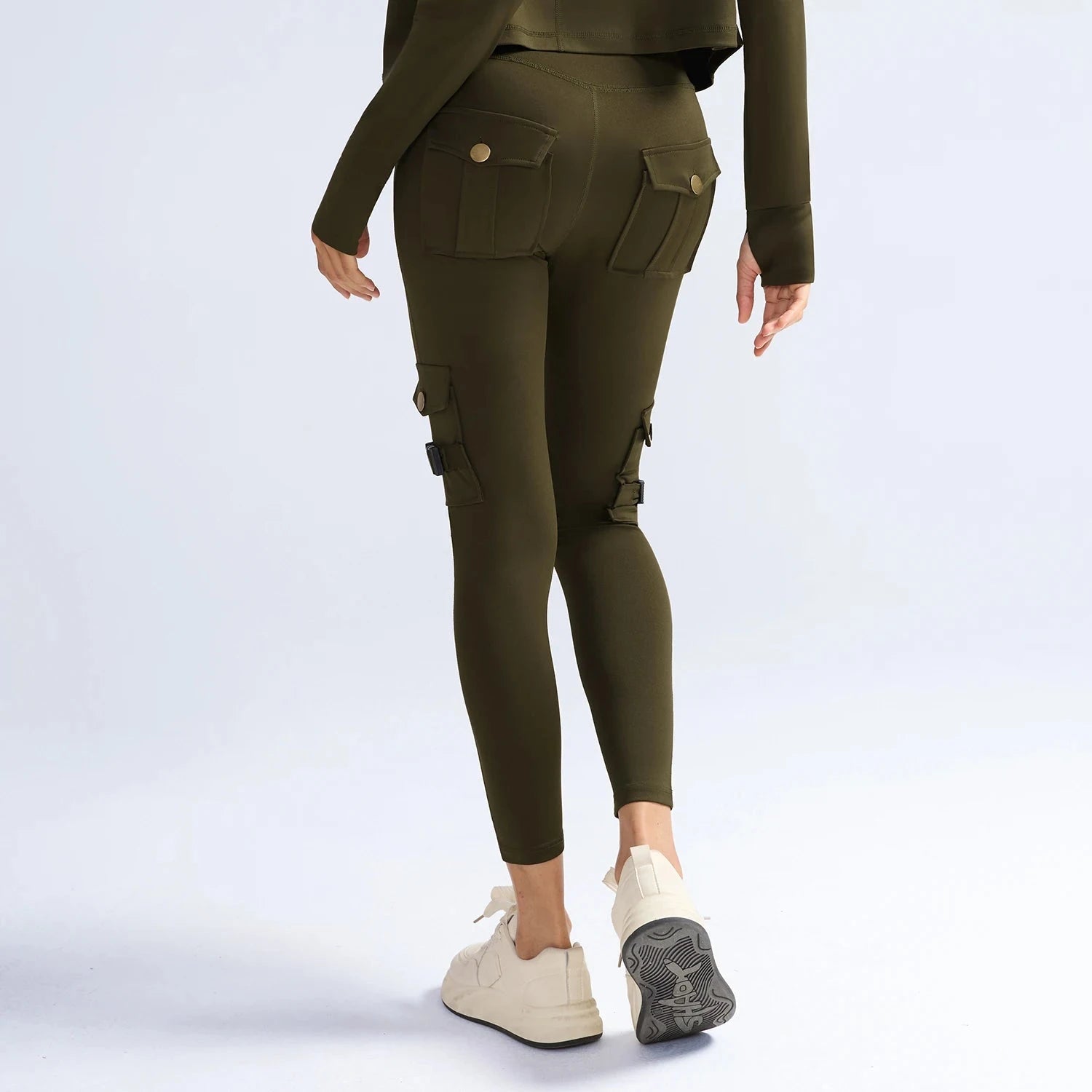 Women Workout Tight Leggings with Pockets Hidden Scrunch GlowCart