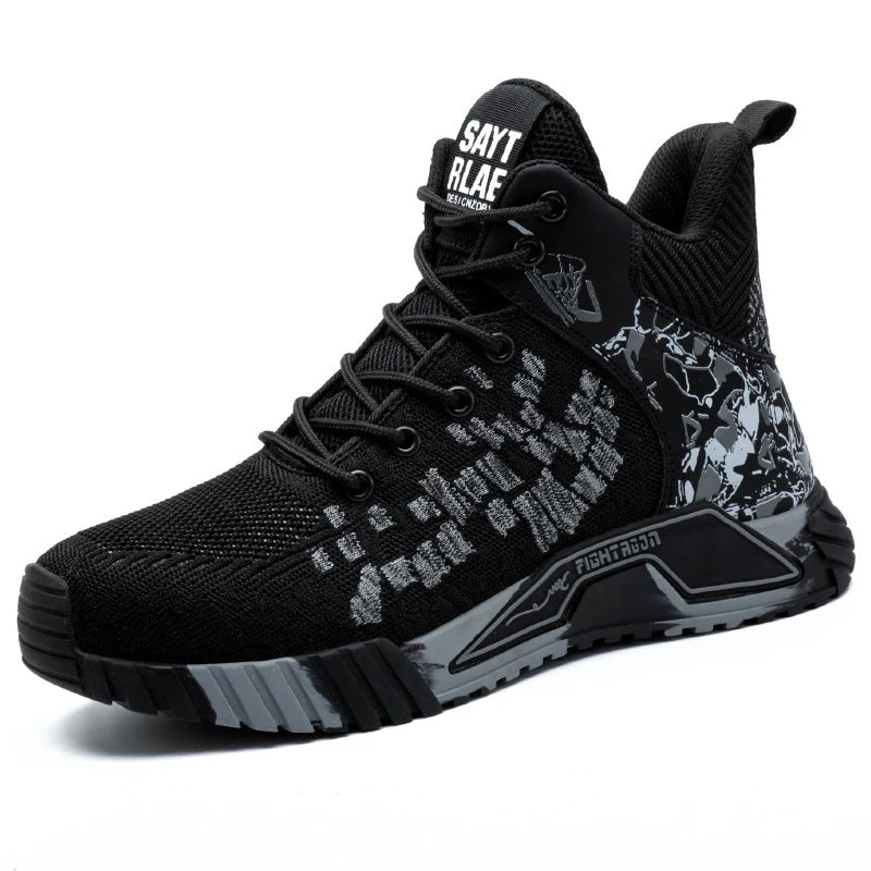 High Top Safety Shoes Men Steel Toe Work Shoes Men Women Work Safety Boots Anti Smash Safety Indestructible Work Boot Breathable GlowCart