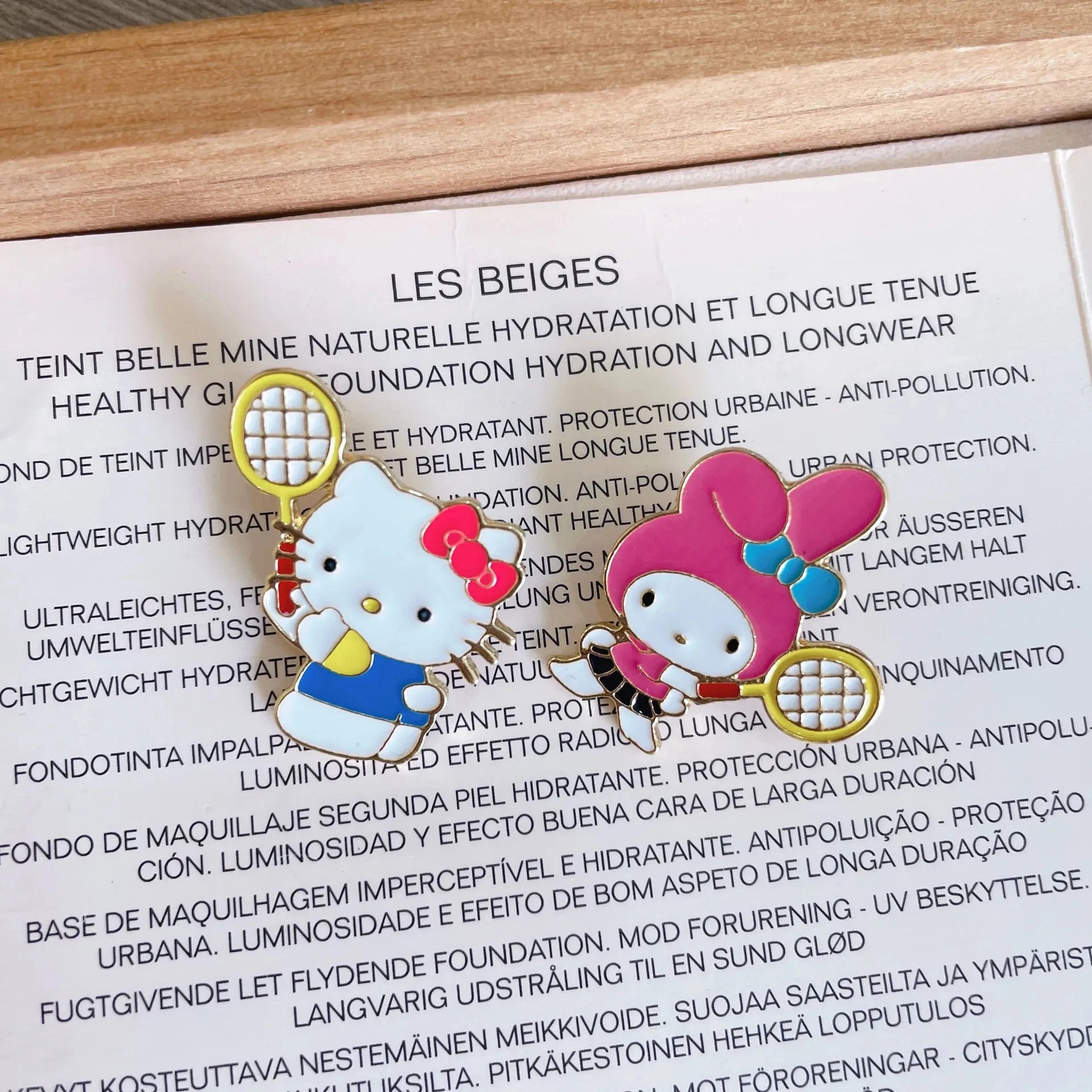 Sanrio Kuromi Cinnamoroll Metal Enamel Brooch Tennis Cute GlowCart