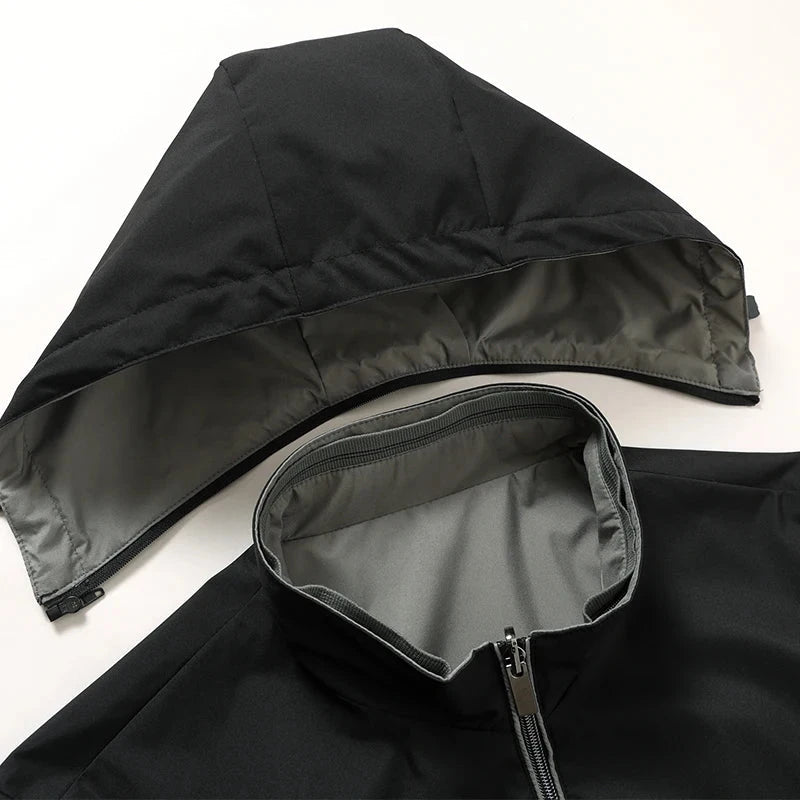 Premium Reversible New Men Waterproof Detachable Hood GlowCart