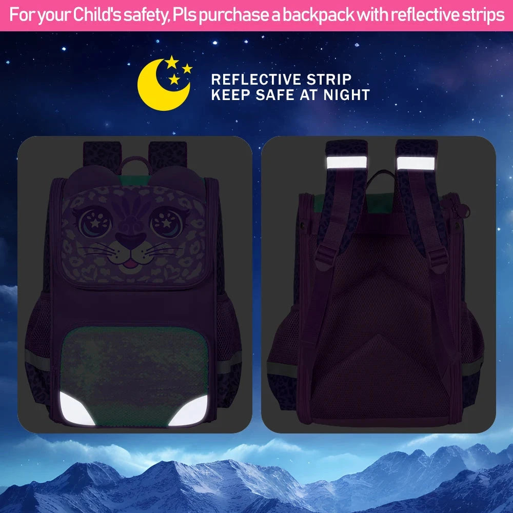 3PCS Backpack for Girls and Boys, 15" Unicorn Dinosaur Bookbag with Lunch Box, Kids Preschool School bag GlowCart