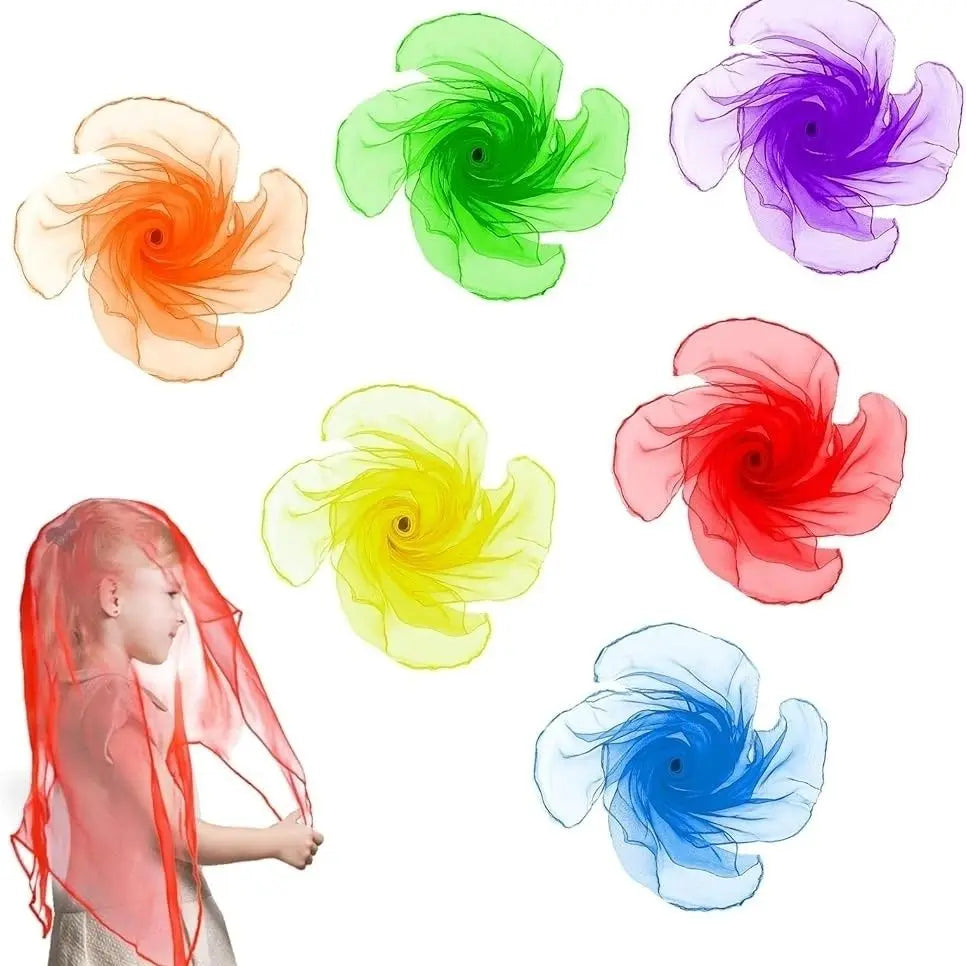 Practical 6 colors Gymnastics Scarves For Outdoor Game Toys Dancing And Juggling Towels Candy Colored Gym Towel Dance Gauze GlowCart