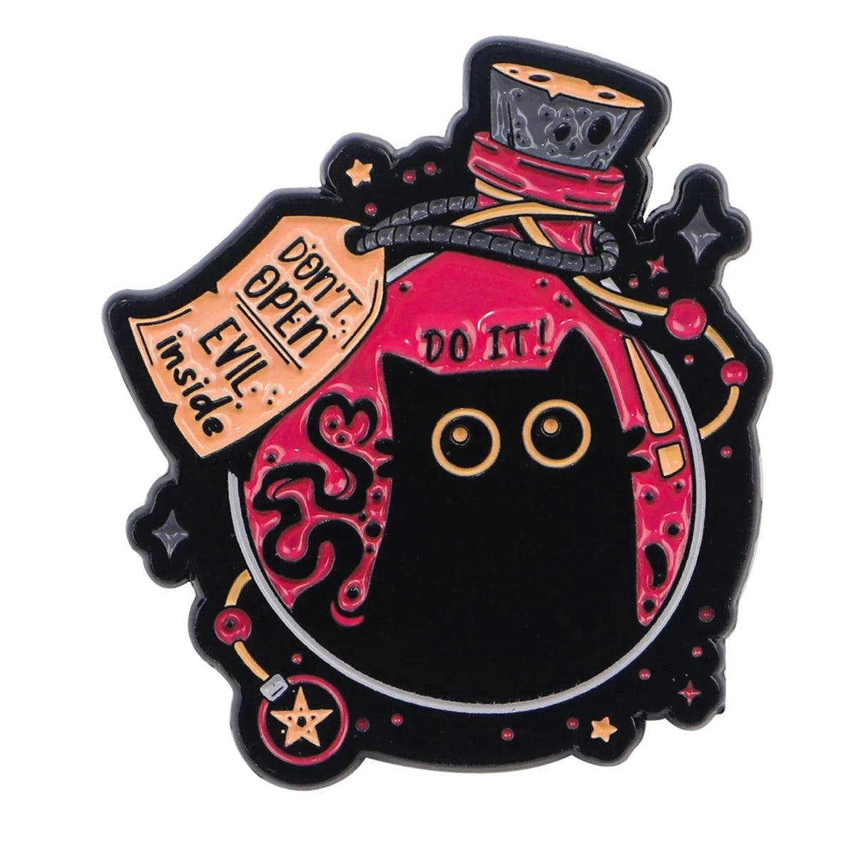 Cute Black Cat Enamel Pin Animal Brooch Pines Lapel Pins GlowCart